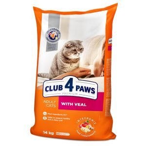 club 4 paws premium cu vita hrana uscata completa pentru pisicile adulte Pisici Adulte Vită 14kg